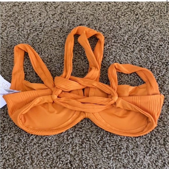 L*SPACE orange ribbed bikini - Picture 5 of 7